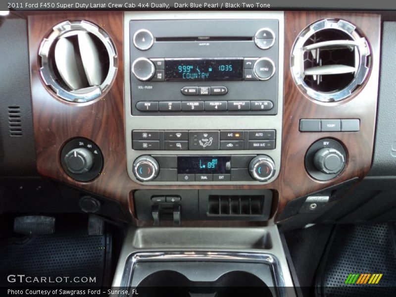 Dark Blue Pearl / Black Two Tone 2011 Ford F450 Super Duty Lariat Crew Cab 4x4 Dually