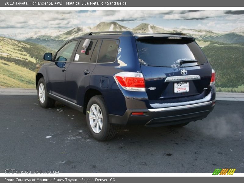 Nautical Blue Metallic / Sand Beige 2013 Toyota Highlander SE 4WD