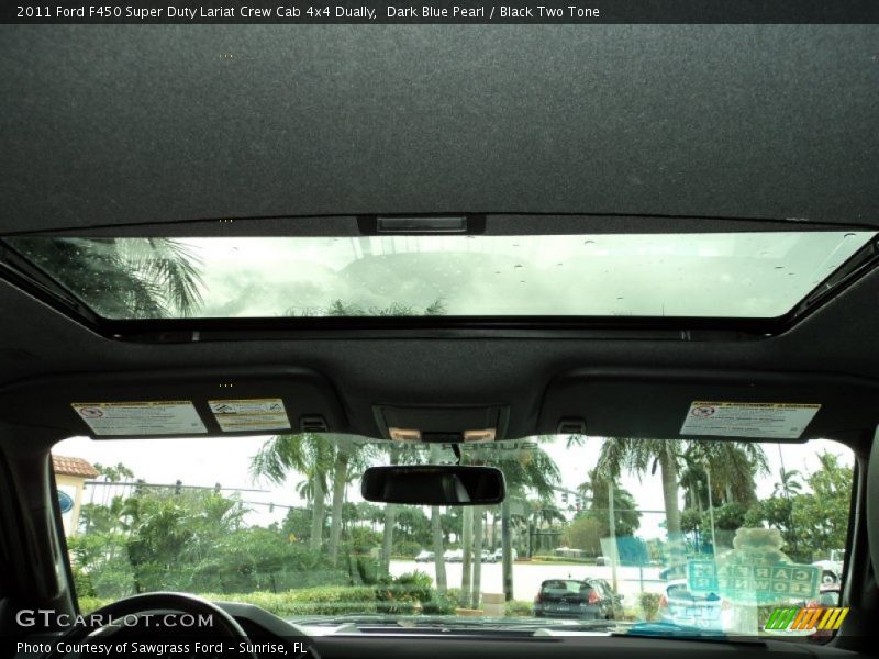 Dark Blue Pearl / Black Two Tone 2011 Ford F450 Super Duty Lariat Crew Cab 4x4 Dually