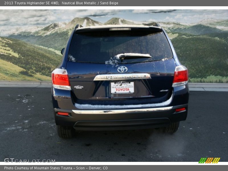 Nautical Blue Metallic / Sand Beige 2013 Toyota Highlander SE 4WD