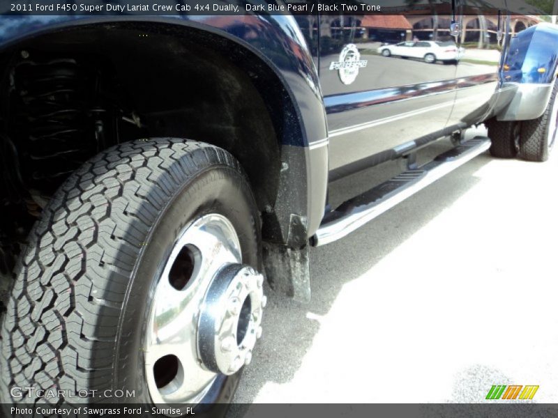 Dark Blue Pearl / Black Two Tone 2011 Ford F450 Super Duty Lariat Crew Cab 4x4 Dually