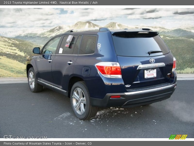 Nautical Blue Metallic / Ash 2013 Toyota Highlander Limited 4WD