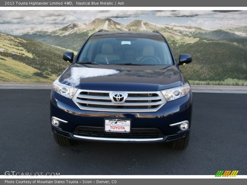 Nautical Blue Metallic / Ash 2013 Toyota Highlander Limited 4WD