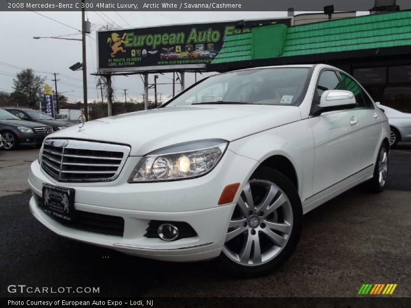Arctic White / Savanna/Cashmere 2008 Mercedes-Benz C 300 4Matic Luxury