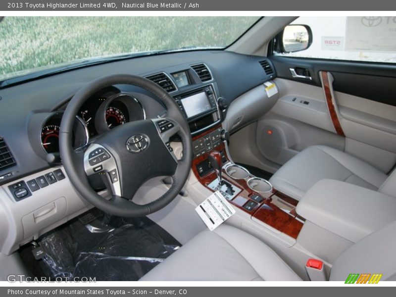 Nautical Blue Metallic / Ash 2013 Toyota Highlander Limited 4WD