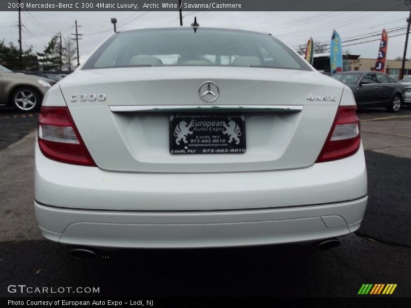 Arctic White / Savanna/Cashmere 2008 Mercedes-Benz C 300 4Matic Luxury