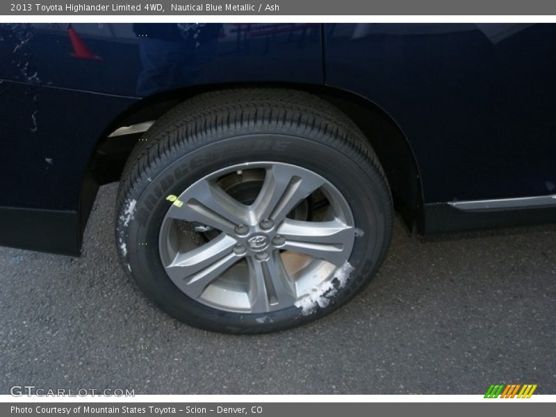 Nautical Blue Metallic / Ash 2013 Toyota Highlander Limited 4WD