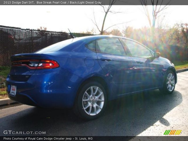 Blue Streak Pearl Coat / Black/Light Diesel Gray 2013 Dodge Dart SXT