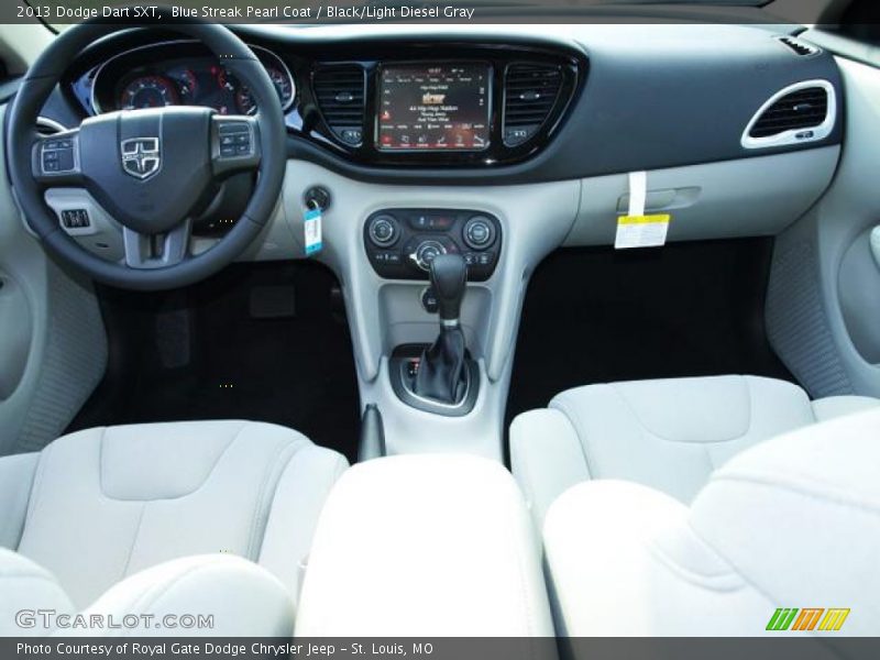 Blue Streak Pearl Coat / Black/Light Diesel Gray 2013 Dodge Dart SXT