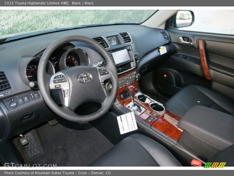 Black / Black 2013 Toyota Highlander Limited 4WD