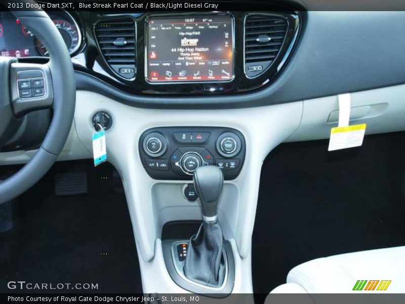 Blue Streak Pearl Coat / Black/Light Diesel Gray 2013 Dodge Dart SXT