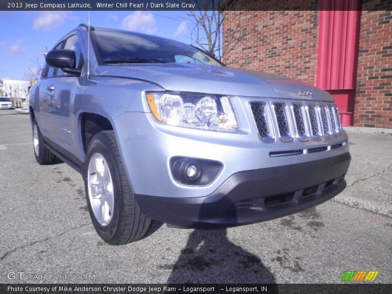 Winter Chill Pearl / Dark Slate Gray 2013 Jeep Compass Latitude