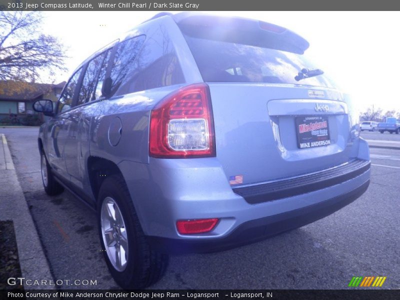 Winter Chill Pearl / Dark Slate Gray 2013 Jeep Compass Latitude