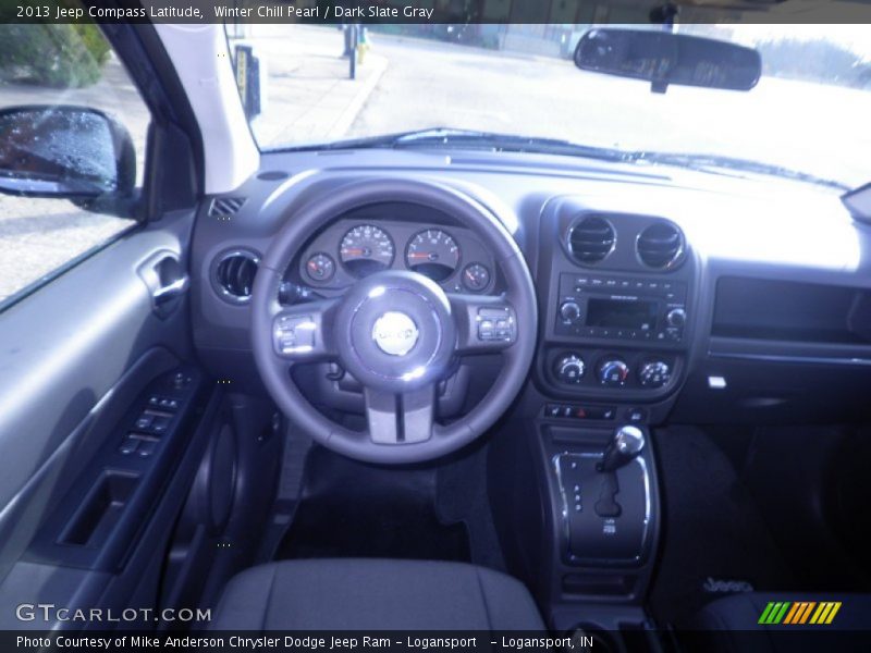 Winter Chill Pearl / Dark Slate Gray 2013 Jeep Compass Latitude