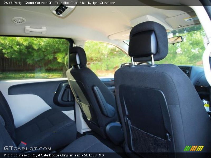 True Blue Pearl / Black/Light Graystone 2013 Dodge Grand Caravan SE