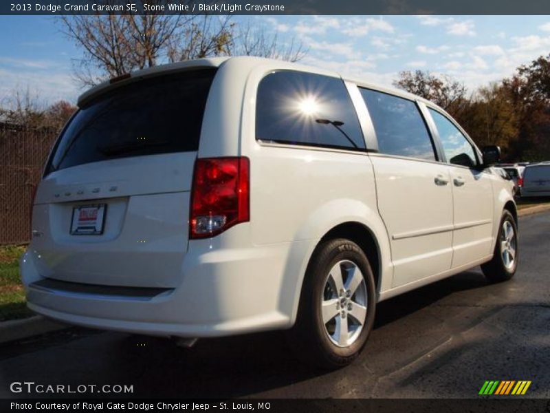 Stone White / Black/Light Graystone 2013 Dodge Grand Caravan SE