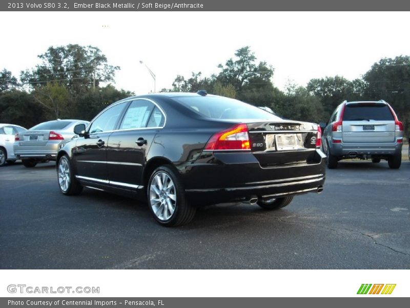 Ember Black Metallic / Soft Beige/Anthracite 2013 Volvo S80 3.2