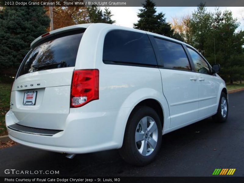 Stone White / Black/Light Graystone 2013 Dodge Grand Caravan SE