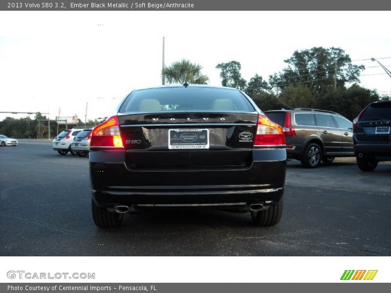 Ember Black Metallic / Soft Beige/Anthracite 2013 Volvo S80 3.2
