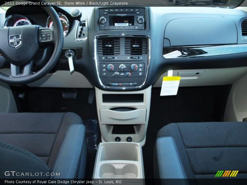 Stone White / Black/Light Graystone 2013 Dodge Grand Caravan SE