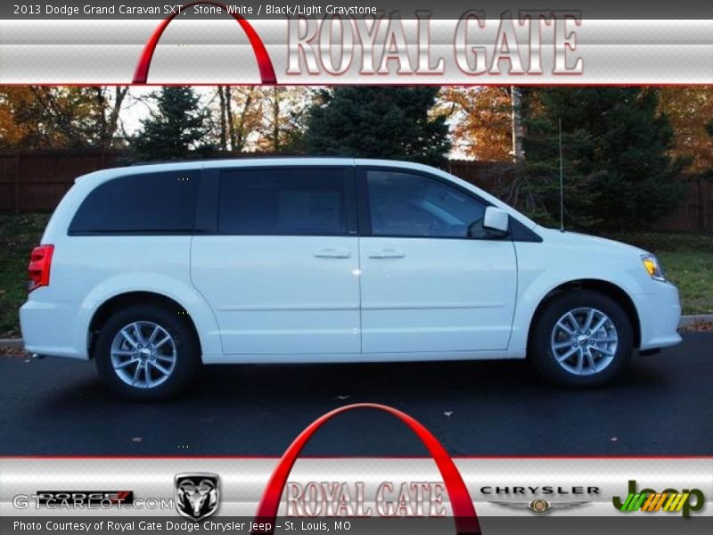 Stone White / Black/Light Graystone 2013 Dodge Grand Caravan SXT