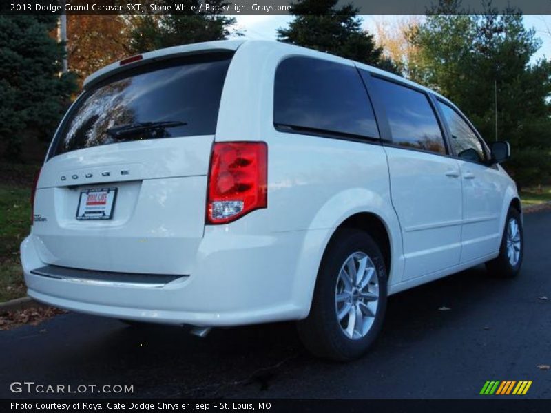Stone White / Black/Light Graystone 2013 Dodge Grand Caravan SXT