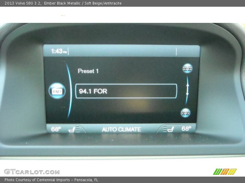 Ember Black Metallic / Soft Beige/Anthracite 2013 Volvo S80 3.2