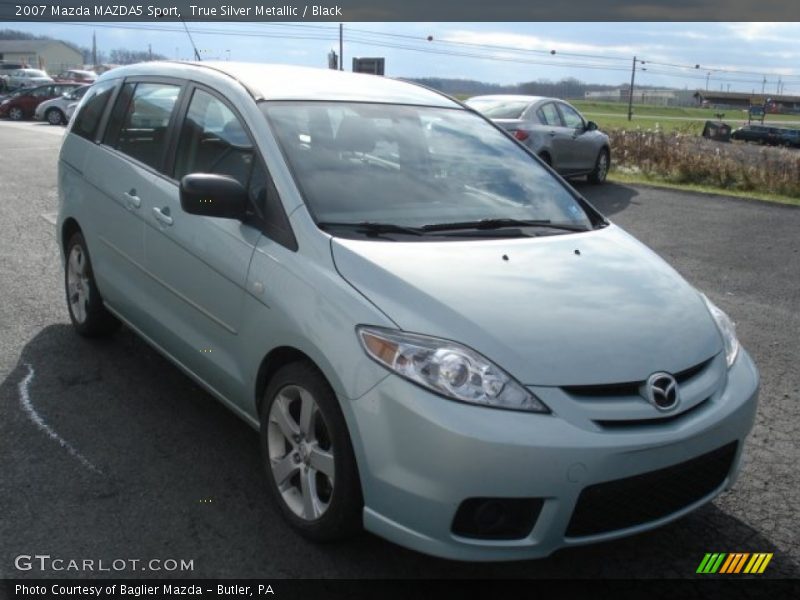 True Silver Metallic / Black 2007 Mazda MAZDA5 Sport