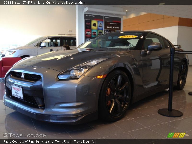 Gun Metallic / Black Leather 2011 Nissan GT-R Premium