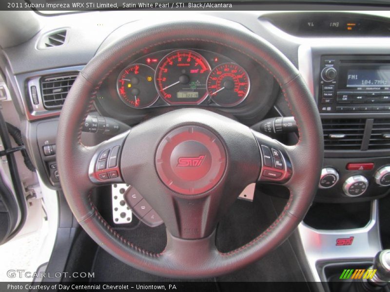 Satin White Pearl / STI  Black/Alcantara 2011 Subaru Impreza WRX STi Limited