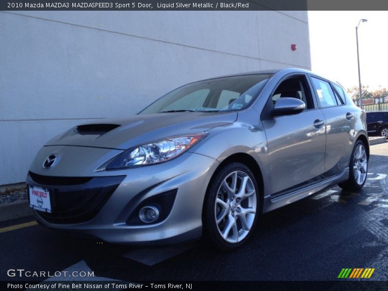 Liquid Silver Metallic / Black/Red 2010 Mazda MAZDA3 MAZDASPEED3 Sport 5 Door
