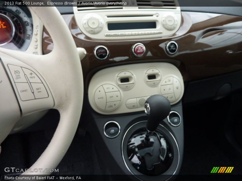 Espresso (Brown) / Avorio/Avorio (Ivory/Ivory) 2013 Fiat 500 Lounge