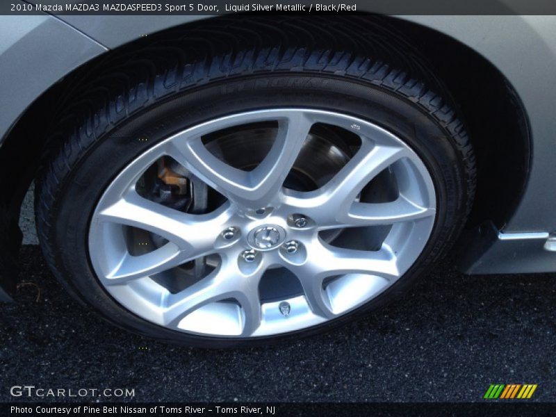 Liquid Silver Metallic / Black/Red 2010 Mazda MAZDA3 MAZDASPEED3 Sport 5 Door