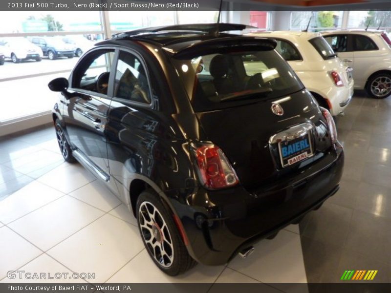 Nero (Black) / Sport Rosso/Nero (Red/Black) 2013 Fiat 500 Turbo