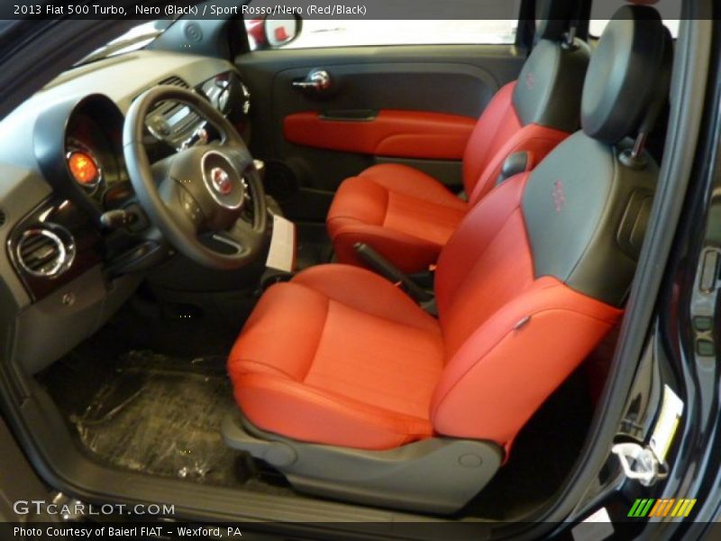  2013 500 Turbo Sport Rosso/Nero (Red/Black) Interior