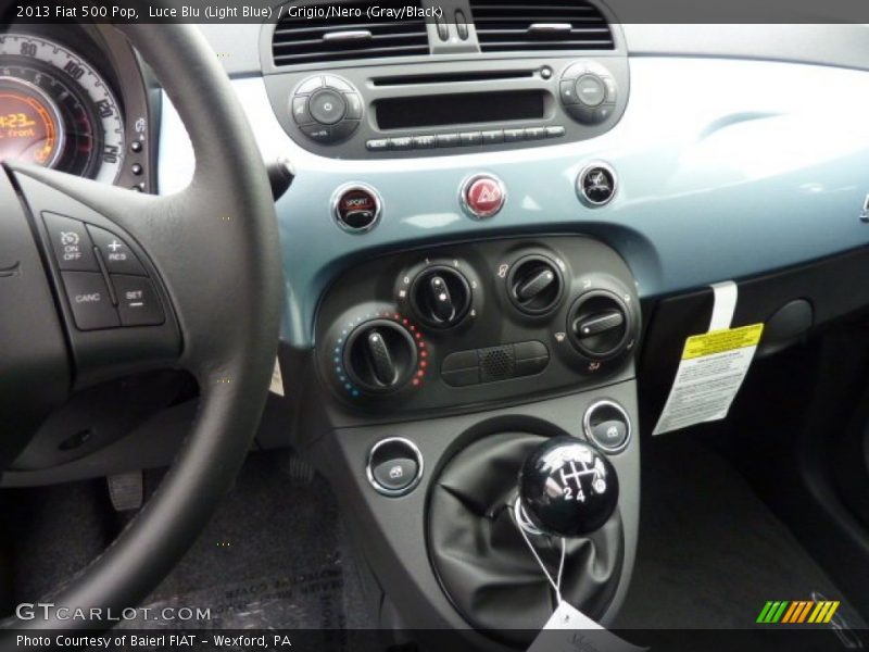 Luce Blu (Light Blue) / Grigio/Nero (Gray/Black) 2013 Fiat 500 Pop