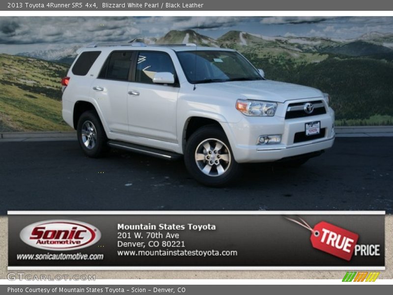Blizzard White Pearl / Black Leather 2013 Toyota 4Runner SR5 4x4