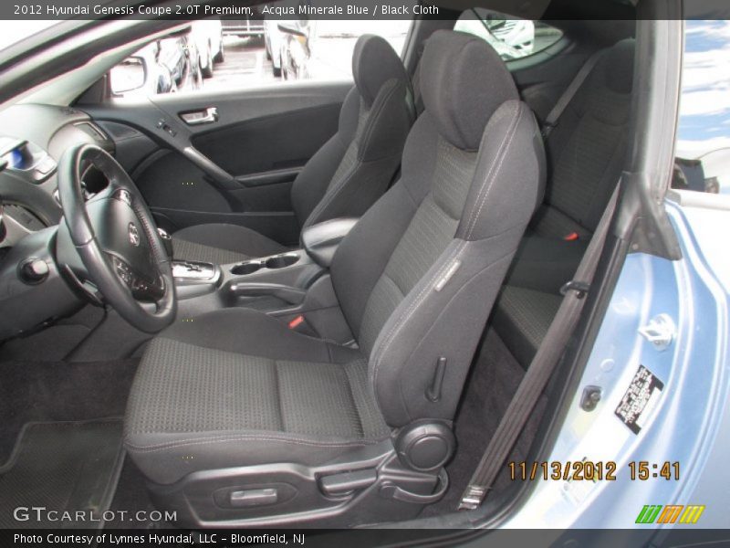 Acqua Minerale Blue / Black Cloth 2012 Hyundai Genesis Coupe 2.0T Premium