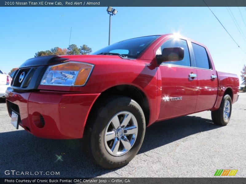 Red Alert / Almond 2010 Nissan Titan XE Crew Cab