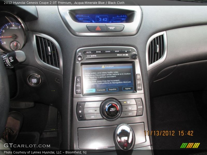 Acqua Minerale Blue / Black Cloth 2012 Hyundai Genesis Coupe 2.0T Premium