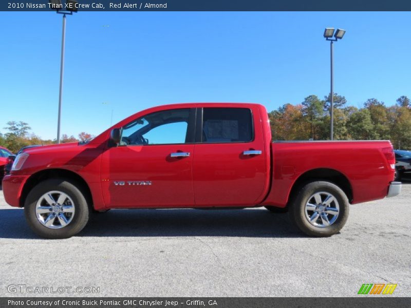 Red Alert / Almond 2010 Nissan Titan XE Crew Cab