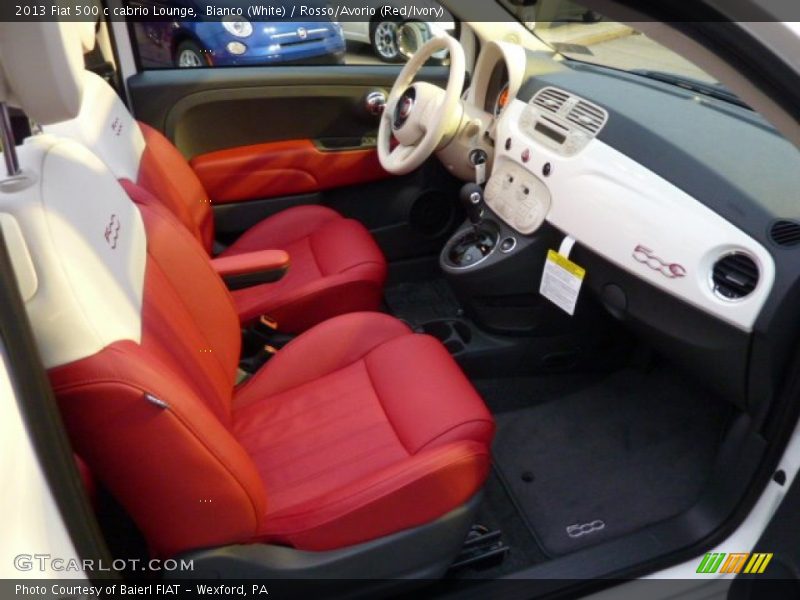  2013 500 c cabrio Lounge Rosso/Avorio (Red/Ivory) Interior