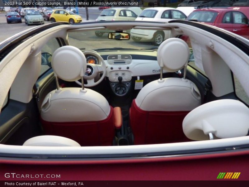  2013 500 c cabrio Lounge Rosso/Avorio (Red/Ivory) Interior