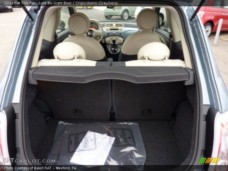 Luce Blu (Light Blue) / Grigio/Avorio (Gray/Ivory) 2013 Fiat 500 Pop