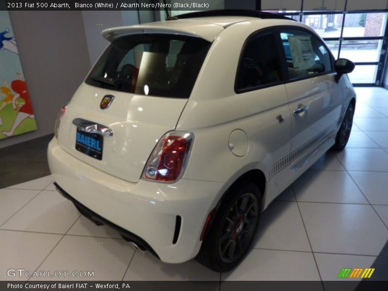 Bianco (White) / Abarth Nero/Nero (Black/Black) 2013 Fiat 500 Abarth