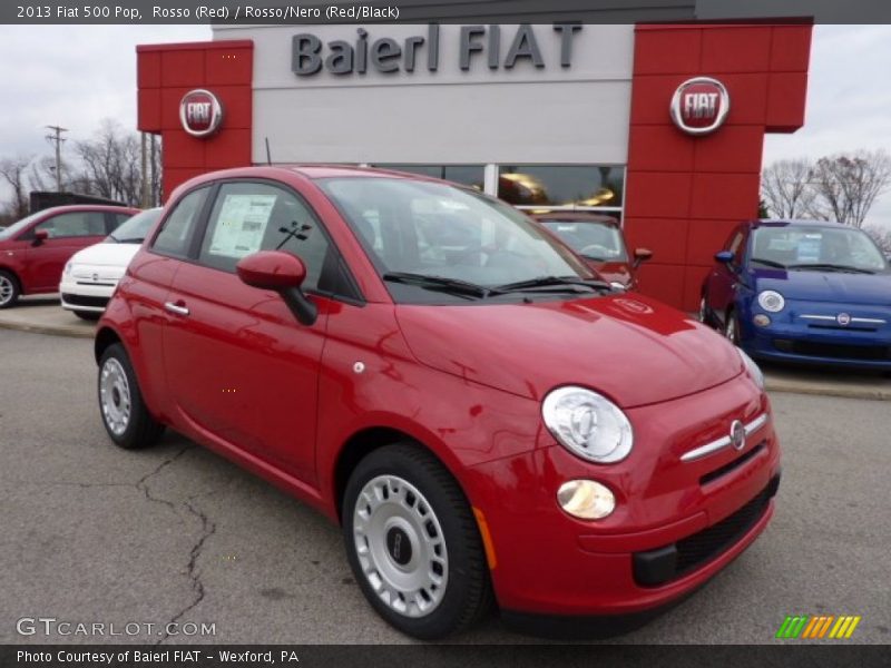 Rosso (Red) / Rosso/Nero (Red/Black) 2013 Fiat 500 Pop