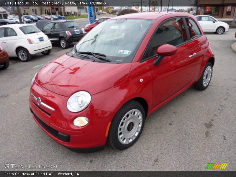 Rosso (Red) / Rosso/Nero (Red/Black) 2013 Fiat 500 Pop