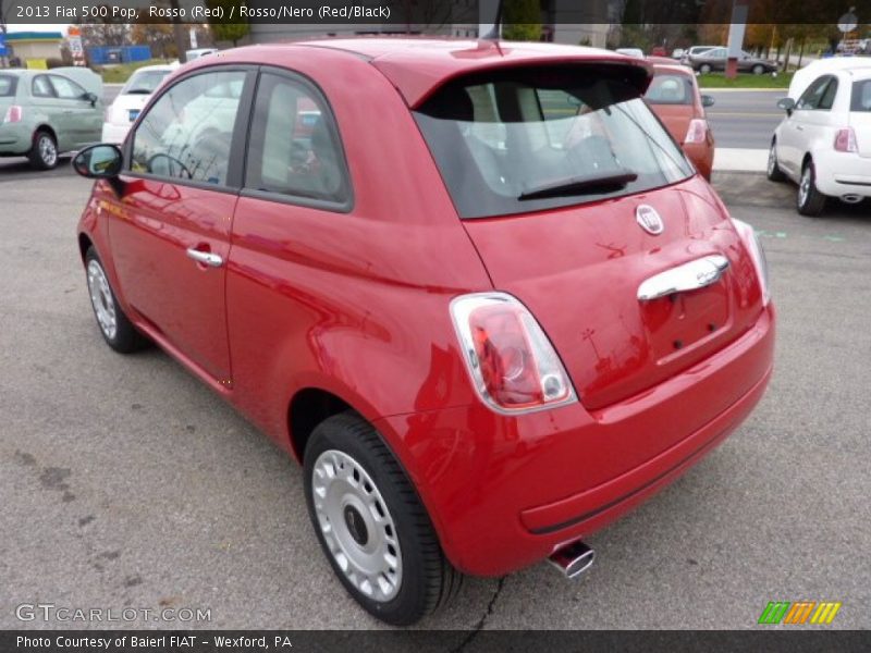 Rosso (Red) / Rosso/Nero (Red/Black) 2013 Fiat 500 Pop