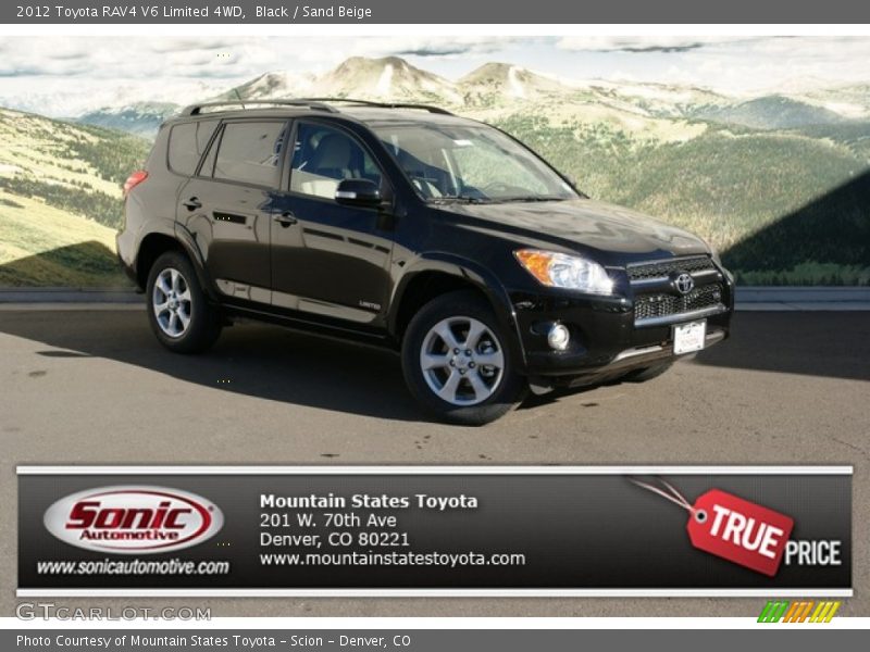 Black / Sand Beige 2012 Toyota RAV4 V6 Limited 4WD