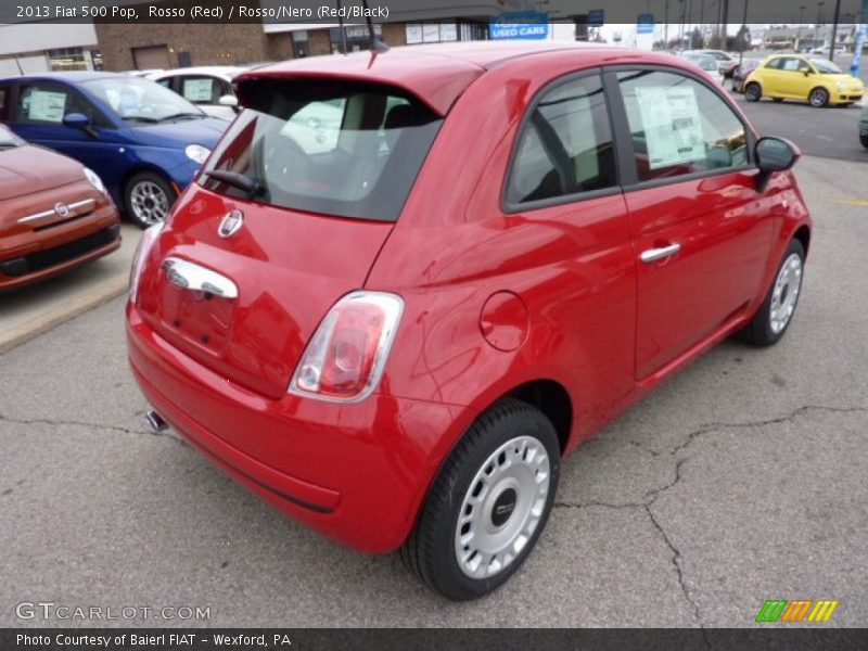 Rosso (Red) / Rosso/Nero (Red/Black) 2013 Fiat 500 Pop